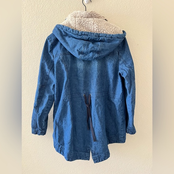 Style & Co Hooded Denim Coat - Picture 5 of 7